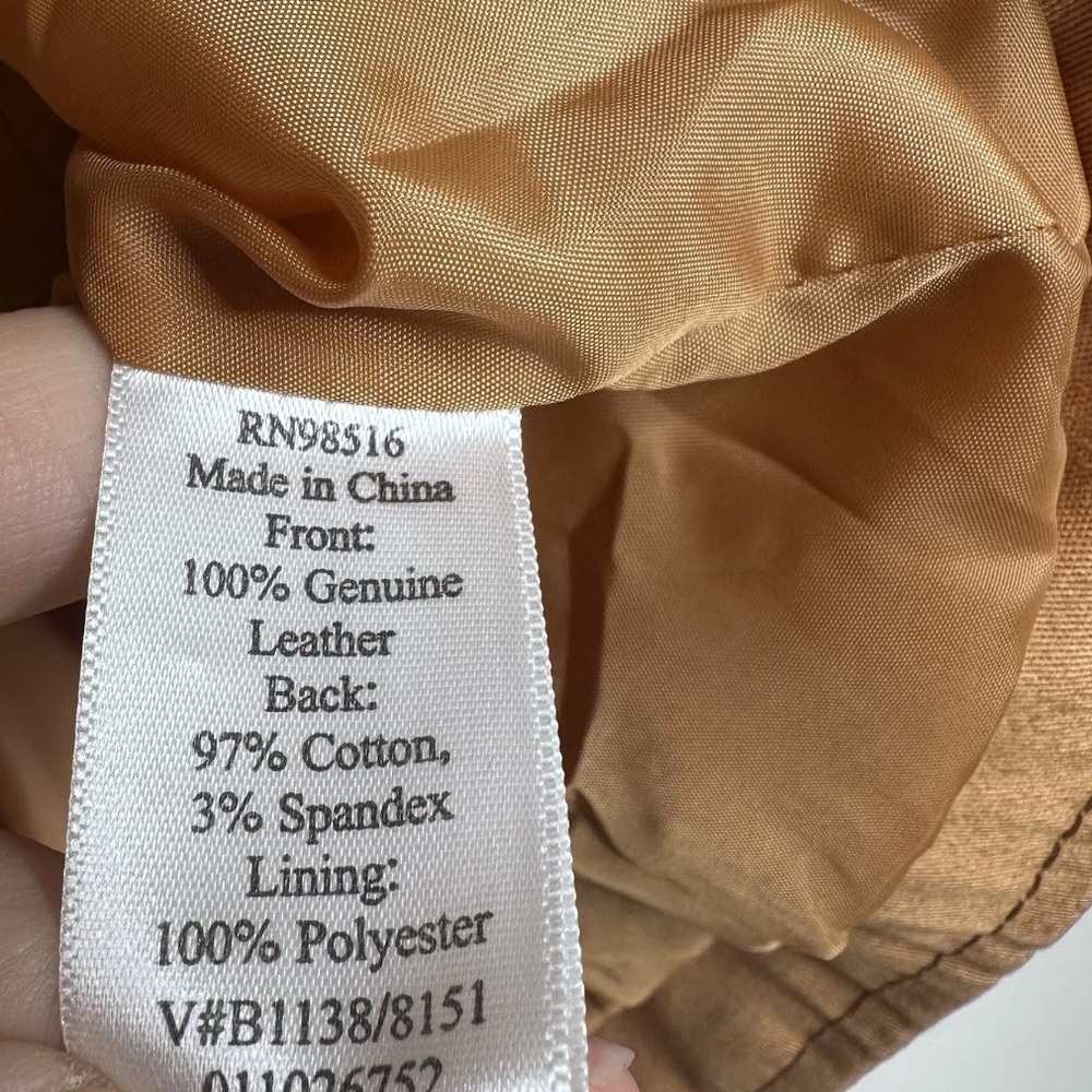 Coldwater Creek Tan Leather vest - Picture 6 of 6